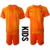 Cheap Netherlands Goalkeeper Away Football Kit Children World Cup 2022 Short Sleeve (+ pants)